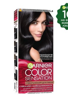 Стойкая крем-краска для волос Garnier Color Sensation 1.0 Ультрачерный, 110 мл