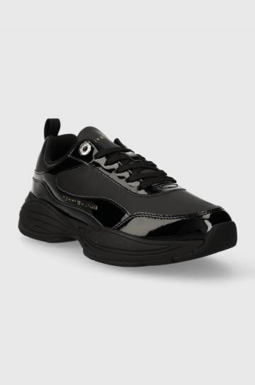 Кроссовки Tommy Hilfiger WOMENS CHUNKY RUNNER PATENT цвет чёрный FW0FW07867 Кроссовки Tommy Hilfiger WOMENS CHUNKY RUNNER PATENT цвет чёрный FW0FW07867