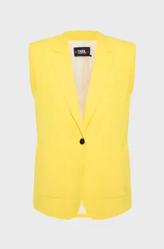 Женский желтый жилет TAILORED GILET Желтый 44 Karl Lagerfeld 241W1404