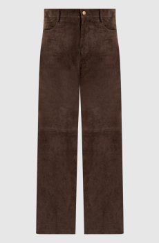 Коричневые замшевые брюки FULMINE