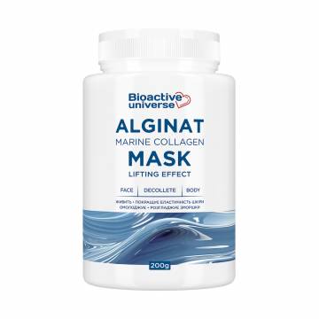 Альгинатная маска для лица и тела Bioactive Universe Alginat Mask с морским коллагеном, 200 г Альгинатная маска для лица и тела Bioactive Universe Alginat Mask с морским коллагеном, 200 г