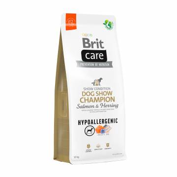 Сухой корм для выставочных собак Brit Care Show Champion гипоаллергенный, с лососем и селедкой, 12 кг Сухой корм для выставочных собак Brit Care Show Champion гипоаллергенный, с лососем и селедкой, 12 кг