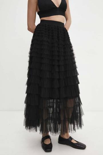 Юбка Answear Lab цвет чёрный maxi расклешённая Юбка Answear Lab цвет чёрный maxi расклешённая