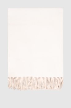 Двухсторонний плед из кашемира с бахромой