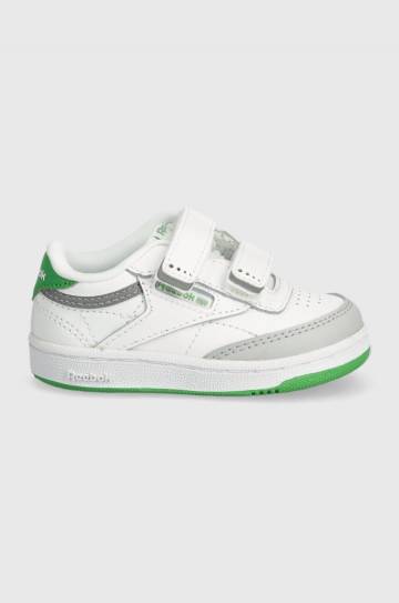 Детские кожаные кроссовки Reebok Classic Club C цвет белый 100075109 Детские кожаные кроссовки Reebok Classic Club C цвет белый 100075109
