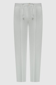 Зеленые брюки из шерсти