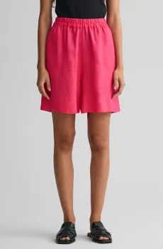 Женские малиновые льняные шорты Малиновый 34 Gant 4020070