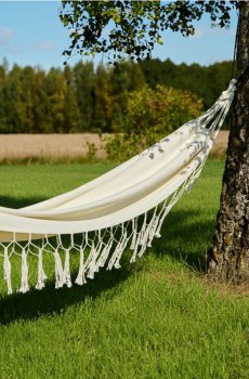 Гамак з китицями - бежевий