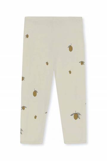 Детские хлопковые леггинсы Konges Sløjd LEGGINS GOTS цвет жёлтый с узором