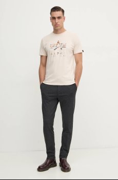 Хлопковая футболка Alpha Industries