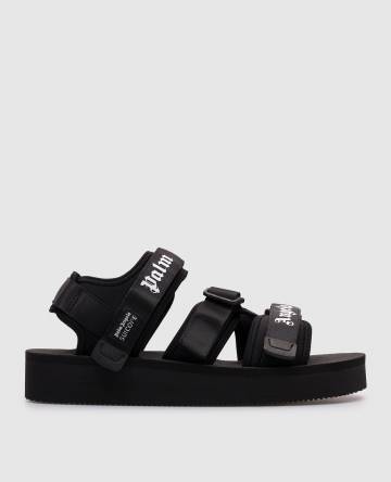 Черные сандалии из Suicoke с логотипом Черные сандалии из Suicoke с логотипом