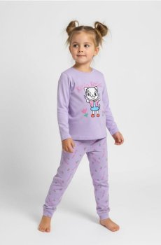 Двокомплектна бавовняна піжама Kitty Kotty - Фіолетовий