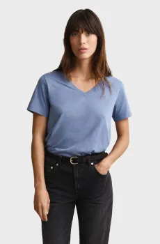 Женская голубая футболка SHIELD Голубой S Gant 4200750