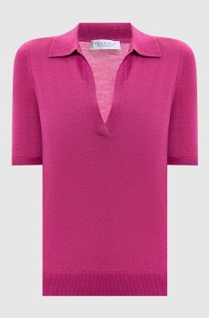 Розовый топ Франк с кашемиром и шелком