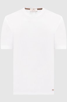 Белая футболка с гравировкой логотипа