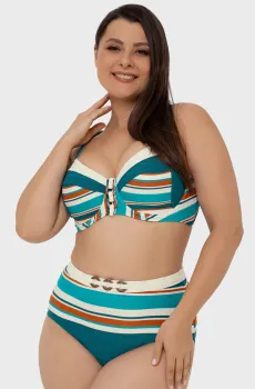 Женский лиф от купальника в полоску Разноцветный 42C MARC&ANDRE L2525-YP-512