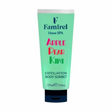 Отшелушивающий сорбет для тела Famirel Home SPA Exfoliation Body Sorbet, Apple & Pear & Kiwi, 225 мл Отшелушивающий сорбет для тела Famirel Home SPA Exfoliation Body Sorbet, Apple & Pear & Kiwi, 225 мл