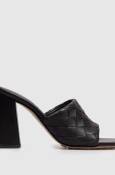 Черные кожаные мюли Parco