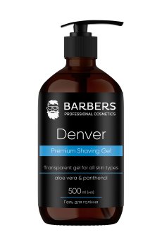 Гель для бритья Barbers Denver Premium Shaving Gel, 500 мл