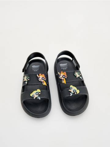 Reserved - Гумові сандалі Powerpuff Girls - чорний - 935DW-99X
