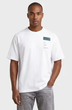 Мужская белая футболка Multi chest Белый L G-Star RAW D30097,D709