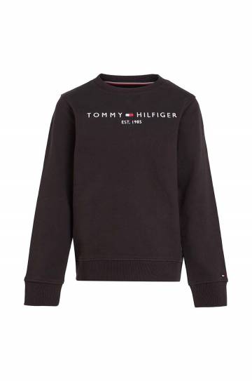 Детская хлопковая кофта Tommy Hilfiger цвет чёрный с аппликацией