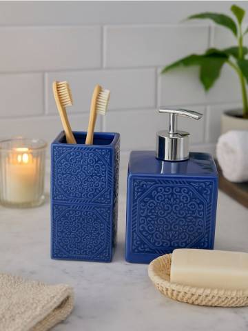 SOAP DISPENSER & TOOTHBRUSH STORAGE - синій SOAP DISPENSER & TOOTHBRUSH STORAGE - синій