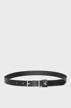 Женский черный кожаный ремень SQUARE Черный 85 Calvin Klein LV04F7050G