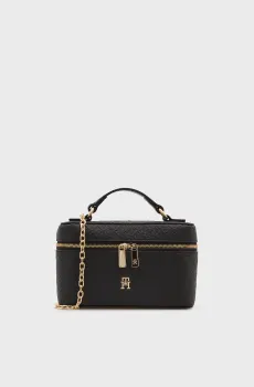 Женская черная сумка ICON CHAIN VANITY Черный ONESIZE Tommy Hilfiger AW0AW19021
