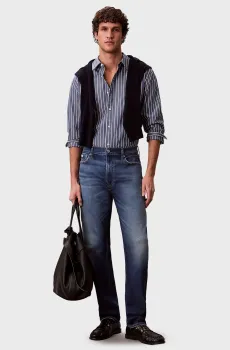 Мужские синие джинсы CLASSIC TAPER CELTIC OCEAN Синий 30-32 Calvin Klein Jeans LV04RG900G