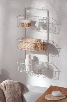 Металева настінна полиця - білий