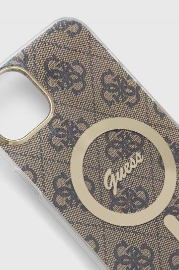 Чехол на телефон Guess iPhone 14 Plus 6.7" цвет бежевый