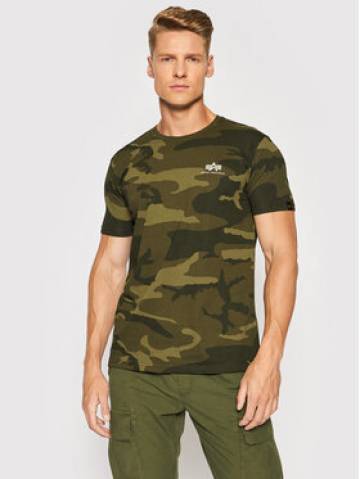 Alpha Industries Футболка Basic T Small Logo Camo 188505C Зелений Regular Fit Alpha Industries Футболка Basic T Small Logo Camo 188505C Зелений Regular Fit