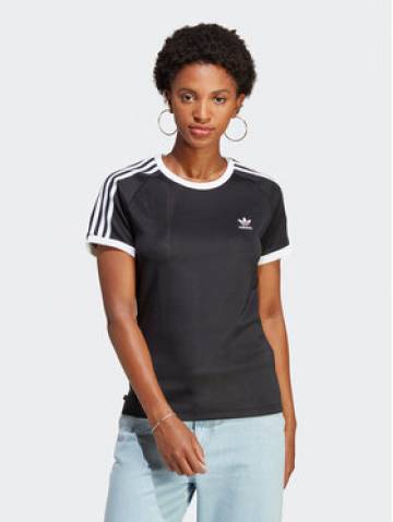 adidas Футболка adicolor Classics 3-Stripes IB7438 Чорний Slim Fit adidas Футболка adicolor Classics 3-Stripes IB7438 Чорний Slim Fit
