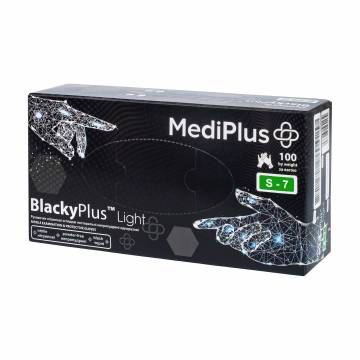 Перчатки нитриловые MediPlus NitryPlus Light нестерильные, черные, размер S, 100 шт