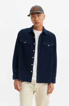 Мужская темно-синяя вельветовая рубашка Синий S Levi’s® 19573;0230