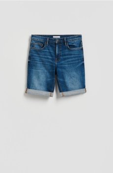 Reserved - Джинсові шорти slim fit - темно-синій - YV416-59J