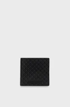 Мужской черный кошелек с узором EMBLEM AOP COATED Черный ONESIZE Calvin Klein LV04D1207G