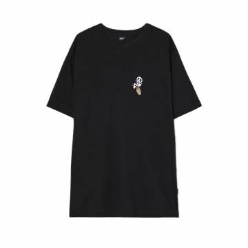 Cropp - Футболка, оздоблена вишивкою - чорний Cropp - Футболка, оздоблена вишивкою - чорний