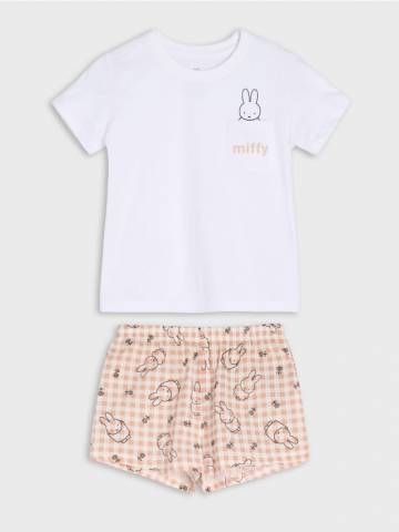 Піжамний комплект із двох предметів Miffy - білий Піжамний комплект із двох предметів Miffy - білий