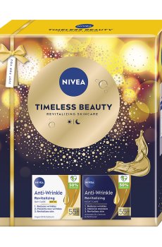 Подарочный набор для лица NIVEA Timeless Beauty (крем дневной 55+, 50 мл + ночной крем 55+, 50 мл)