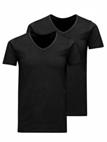 Jack&Jones Набір з 2 футболок Basic 12133914 Чорний Slim Fit Jack&Jones Набір з 2 футболок Basic 12133914 Чорний Slim Fit