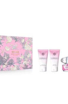 Парфюмированный набор женский Versace Bright Crystal (туалетная вода, 50 мл + лосьон для тела, 50 мл + гель для душа, 50 мл)