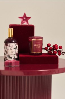 Подарунковий набір: свічка та освіжувач повітря Cranberry - рожевувато-ліловий