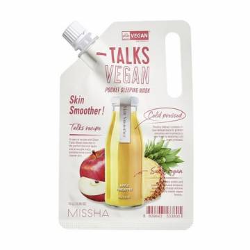 Ночная маска для лица Missha Talks Vegan Squeeze Pocket Sleeping Mask Skin Smoother, 10 г Ночная маска для лица Missha Talks Vegan Squeeze Pocket Sleeping Mask Skin Smoother, 10 г