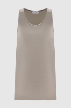 Топ цвета хаки из шелка