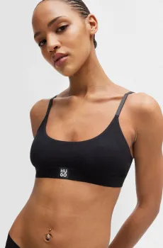 Женский черный бюстгальтер Черный L HUGO 50496811;002