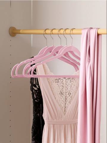 Вішалки, 10 шт. - пастельний рожевий