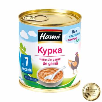 Детское мясное пюре Hame курица, от 7 месяцев, 100 г Детское мясное пюре Hame курица, от 7 месяцев, 100 г