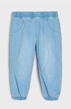 Джинсові штани джогери вільного крою - синій